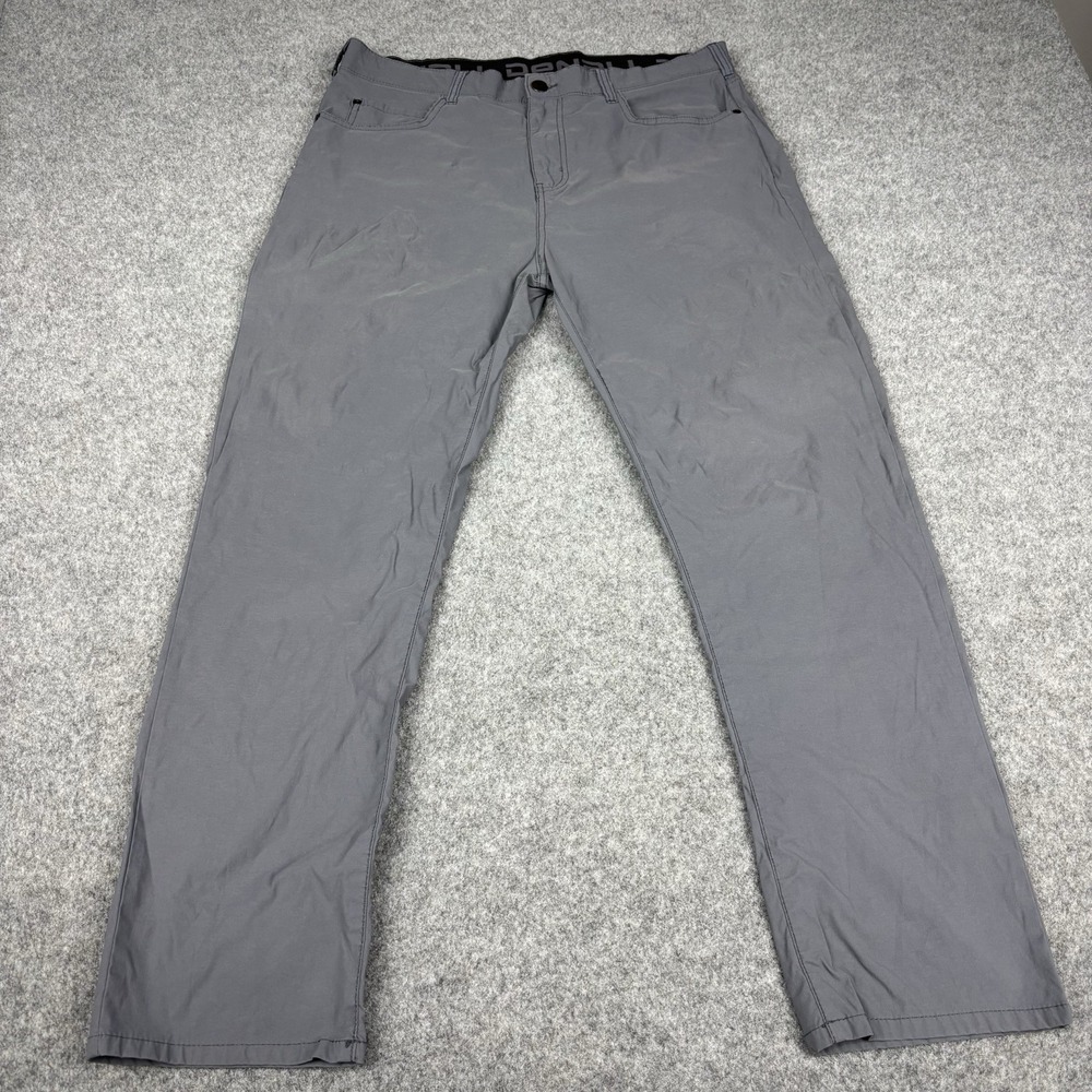 Denali Performance Pants Mens 34x30 (Fits 36x30) Gray Stretch Nylon Outdoor EUC